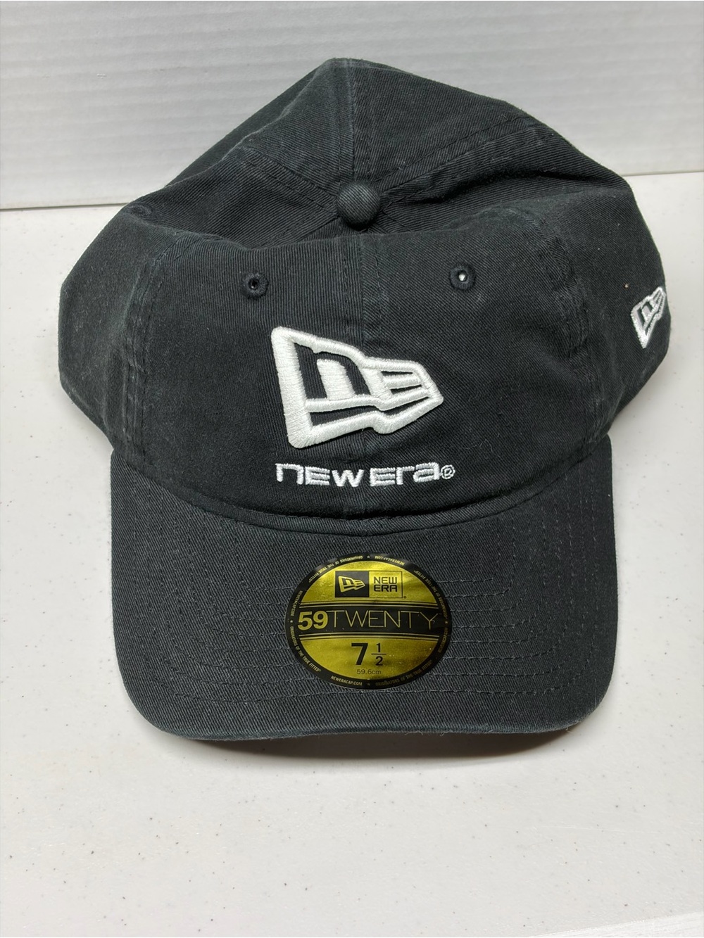 New Era Black 59TWENTY Embroidered Logo Cap 7 1/2